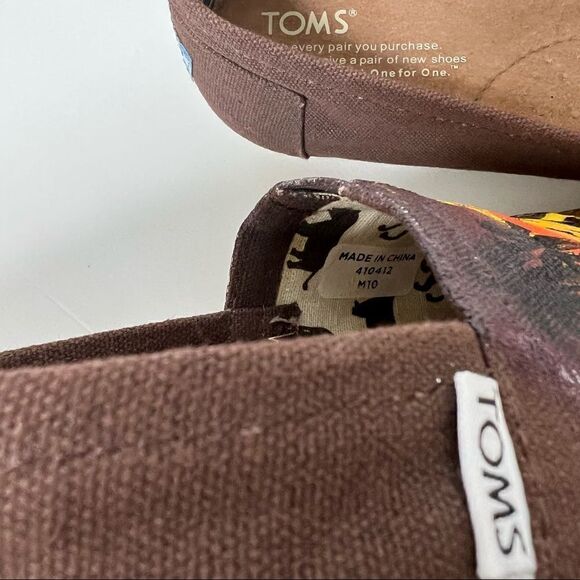 Toms Custom tropical Handpainted Black canvas size 10 main image 11